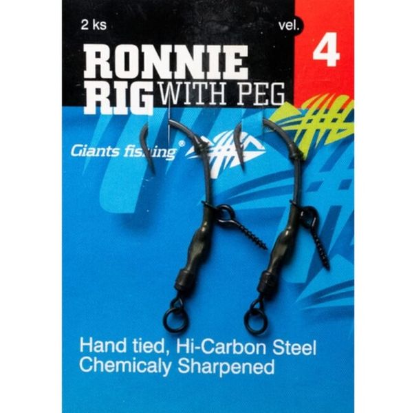 Giants Fishing Kaprový Náväzec Ronnie Rig With Peg v.6 2ks