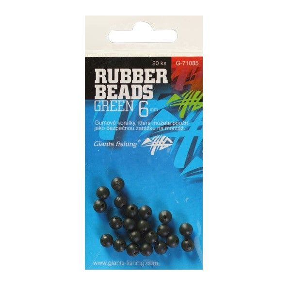 Giants Fishing Rubber Beads 4mm/20ks Transparent Green