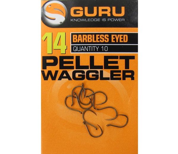 Háčiky Guru Barbless Eyed Pellet Waggler Veľkosť 16