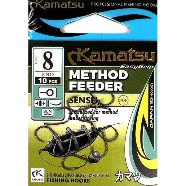 Háčiky Kamatsu Method Feeder Sensei v.10 10ks BARBLESS