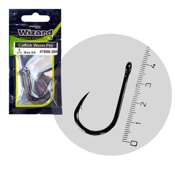 Háčiky Wizard Catfish Worm Pro veľkosť 3/0 (3ks)