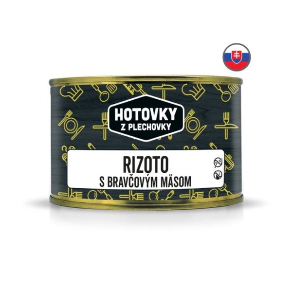 Hotovky z plechovky Rizoto s bravčovým mäsom, 400 g