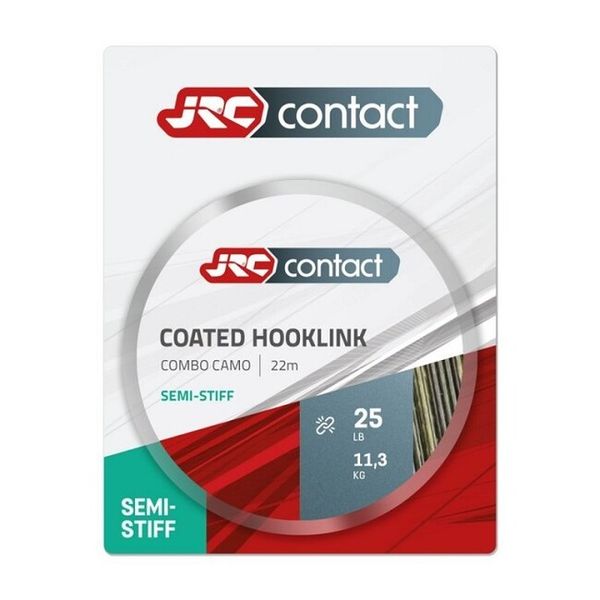 JRC Contact Coated Hooklink Semi Stiff Combo Camo 30LB 22 m