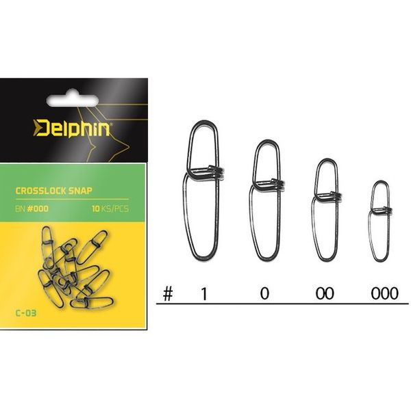 Karabínky Delphin Crosslock Snap C-03 BN/0 10ks