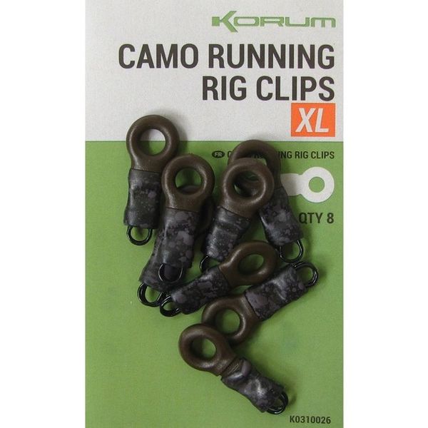 Korum Camo Running Rig Clip XL 8ks