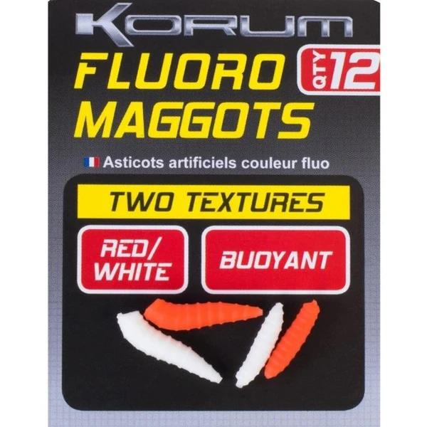 Korum Fluoro Maggot Red&White 12ks