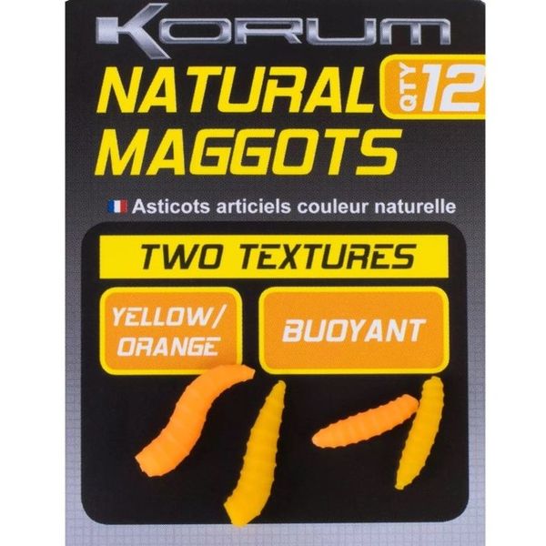 Korum Fluoro Maggot Yellow&Orange 12ks