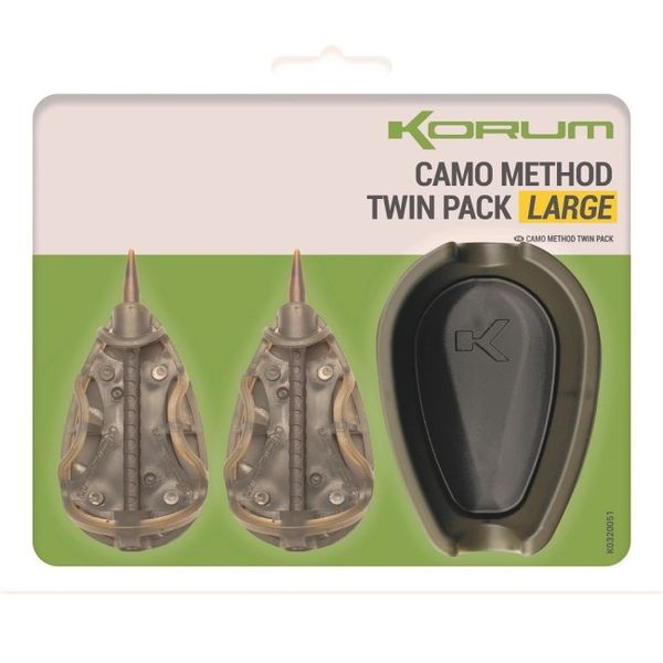 Korum Set Kŕmitok A Formičky Camo Method Twin Pack Large
