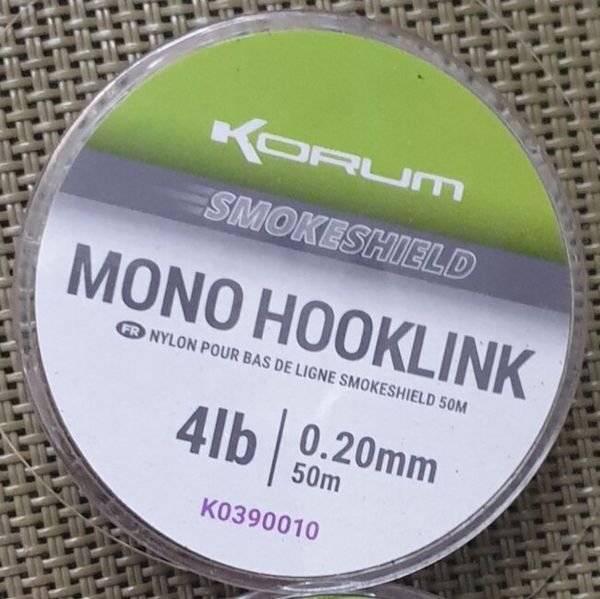 Korum Smokeshield Mono Hooklink 0,20 mm 4lb 50m