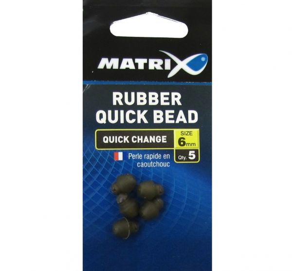 Matrix Rubber Quick Beads 6mm 5ks