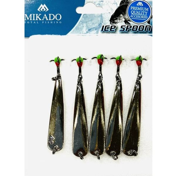 Mikado Blyskáč ICE SPOON - ICE 06 5cm / 4g (strieborný) - 5ks