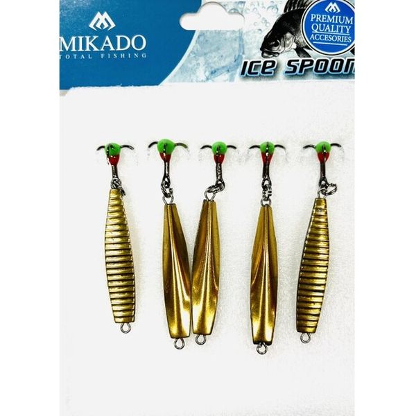 Mikado Blyskáč ICE SPOON - ICE 16 3,7cm / 5,5g (zlatý) - 5ks
