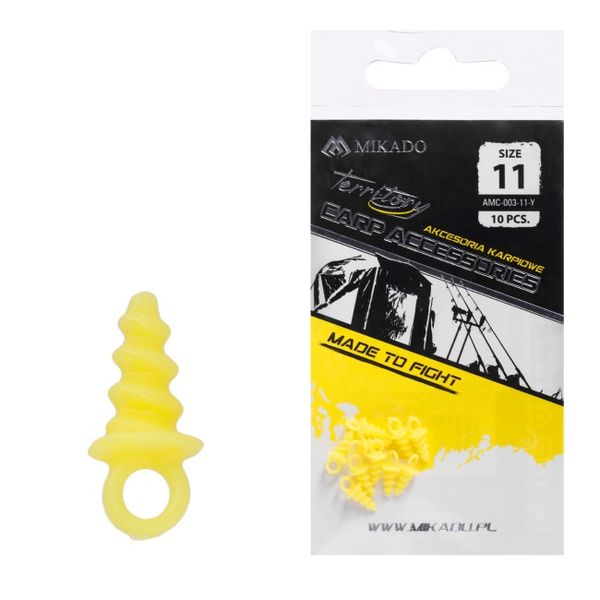 Mikado Skrutka plastová na boilies Pop Up Screw 11mm (10ks) Yellow