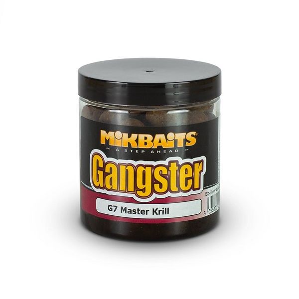 MikBaits Boilies v dipu 16mm Gangster G7 Master Krill 250ml