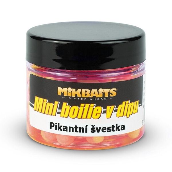 MikBaits Mini Boilie v Dipe Pikantní Švestka 50ml