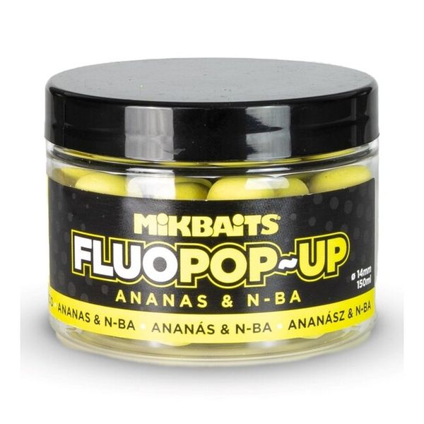 Mikbaits Fluo Pop Up Ananás N-BA 14mm 150 ml
