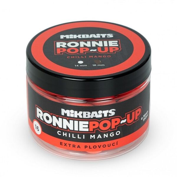 Mikbaits Ronnie PopUp boilies Chilli Mango 16mm/150ml
