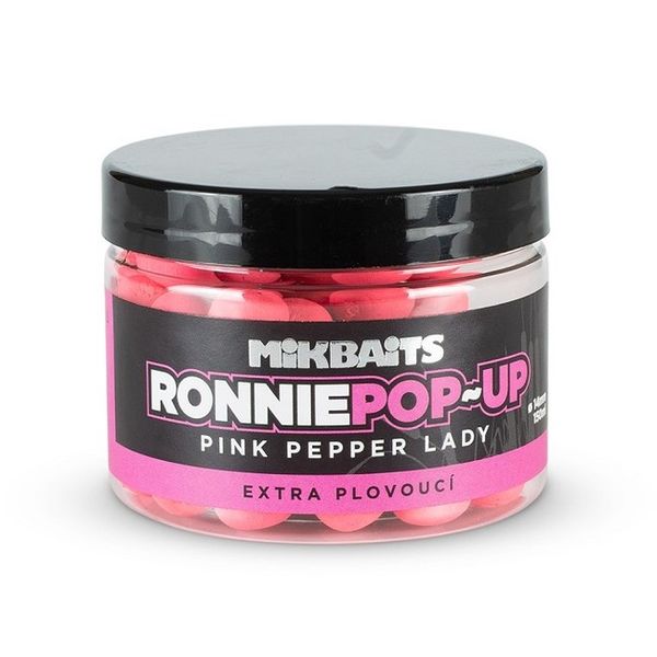 Mikbaits Ronnie PopUp boilies Pink Pepper Lady 14mm/150ml