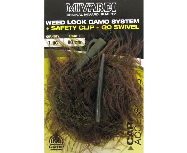 Mivardi WEED LOOK CAMO SYSTEM + SAFETY CLIP+ QC SWIVEL