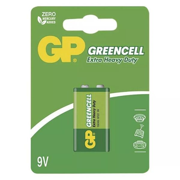 Zinko-chloridová batéria GP Greencell 6F22 (9V) - blister