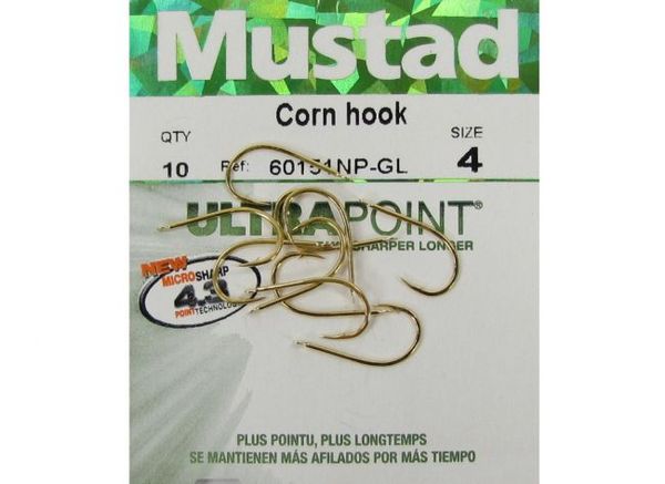 Mustad Háčiky Corn Hook 60151NP-GL veľ. 4, 10ks