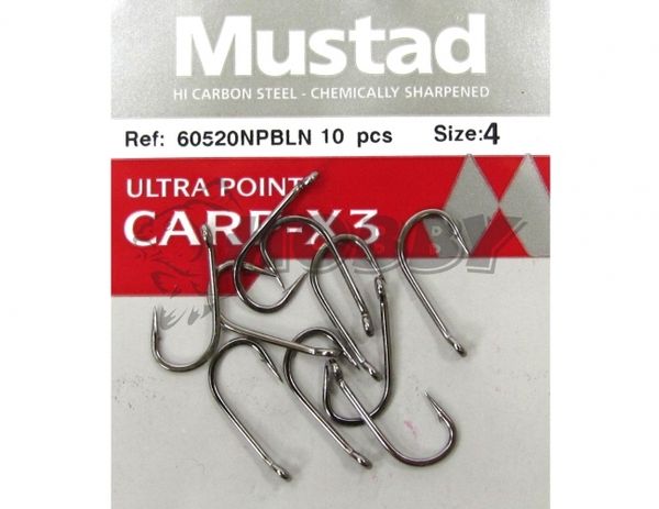 Mustad Ultra Point Carp-X3 Očkové Háčiky veľ.4/10ks