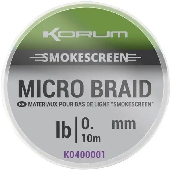 Náväzcová šnúra Korum Smokescreen Micro braid 0,18mm 10lb 10m