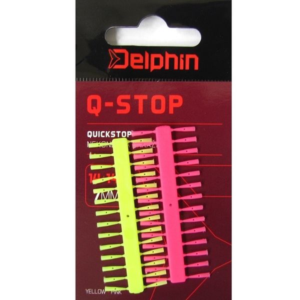 Nekonečná zarážka Delphin Q-STOP 7mm žltá + ružová