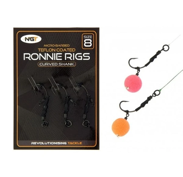 NGT Montáž Ronnie Rig & Teflon Hooks 6 3ks