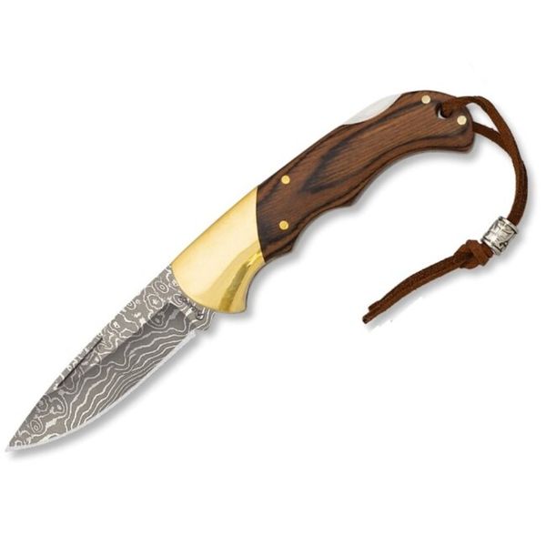 Nôž zatvárací lovecký Albainox Damascus MA18750 7,4cm - damaškový