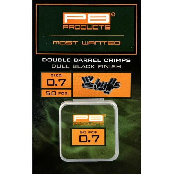PB Products Double Barrel Crimps 0,7mm/5mm double black 50ks