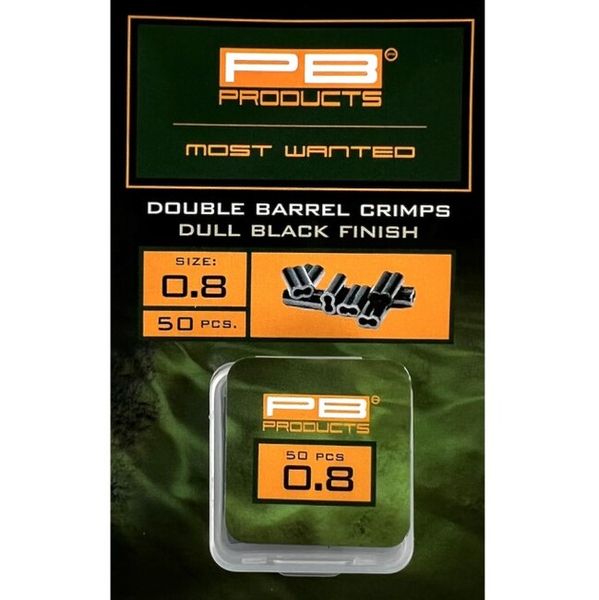 PB Products Double Barrel Crimps 0,8mm/5mm double black 50ks