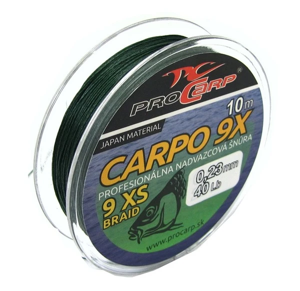 ProCarp Nadväzcová šnúra 9X 10m/0,23mm/40lb zelená