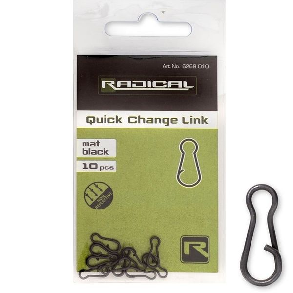 Radical Quick Change Link mat black 10ks