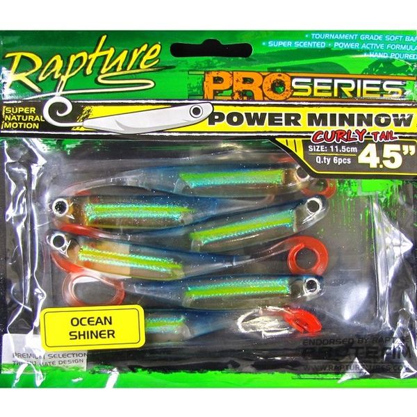 Rapture Pro Series Power Minnow Curly Tail Ocean Shiner 11,5cm 6ks