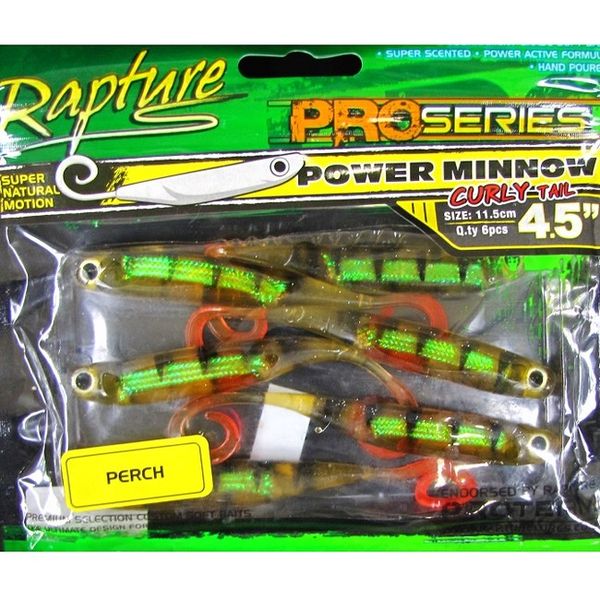 Rapture Pro Series Power Minnow Curly Tail Perch 11,5cm 6ks