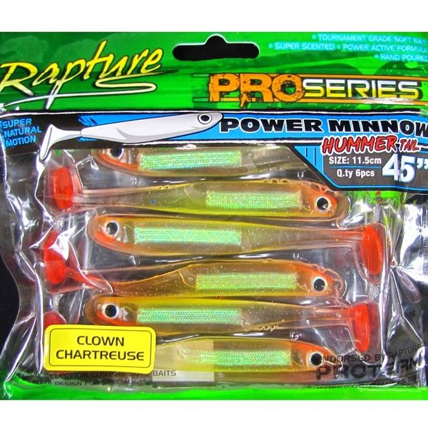 Rapture Pro Series Power Minnow Hummer Tail Clown Chartreuse 11,5cm 6ks