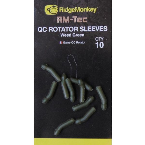 RidgeMonkey Quick Change Rotator Sleeves Weedy Green 10ks