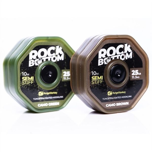 RidgeMonkey RM-TEC Rock Bottom šnurka 25lb (T281) 10m Camo Green