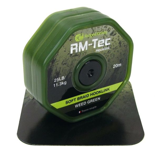 RidgeMonkey RM-TEC Soft Braid jemná pletená šňůrka 25lb/20m green