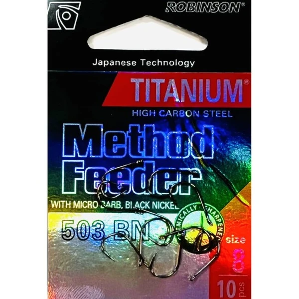 Robinson Háčiky Titanium Method Feeder 503 BN, veľ. 8 (10 ks)