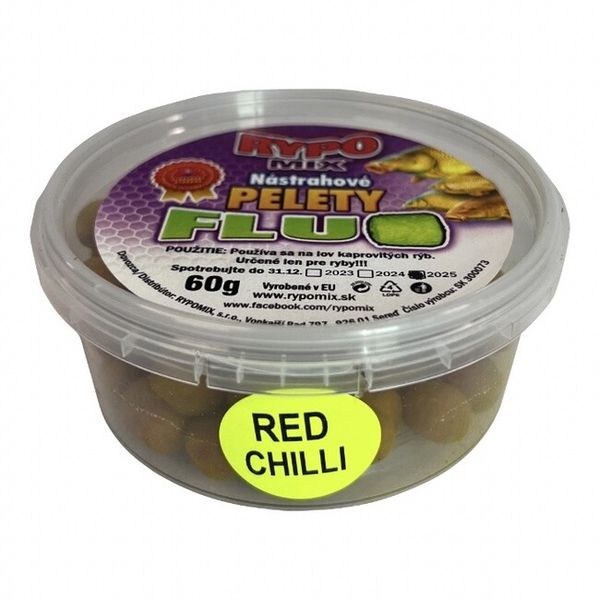 Rypo Mix Fluo Pelety 6mm 60g - Red Chilli