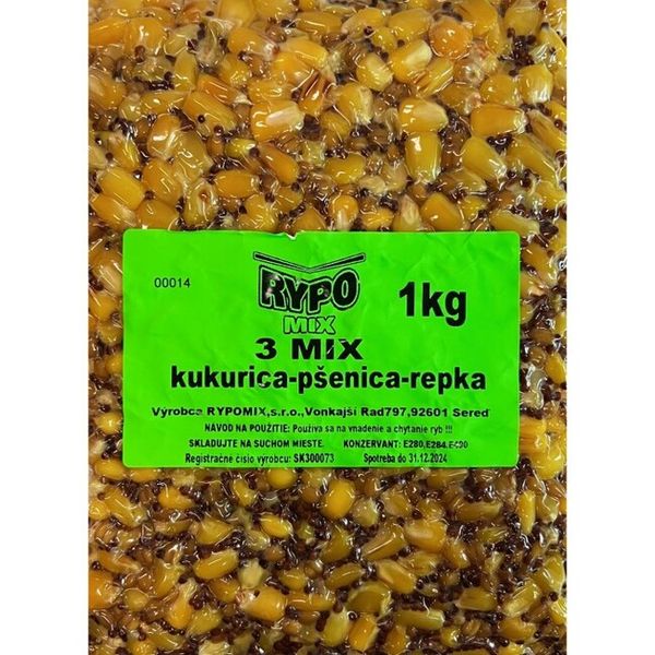 Rypo Mix Kukurica varená Mix - Kukurica, pšenica, repka 1kg