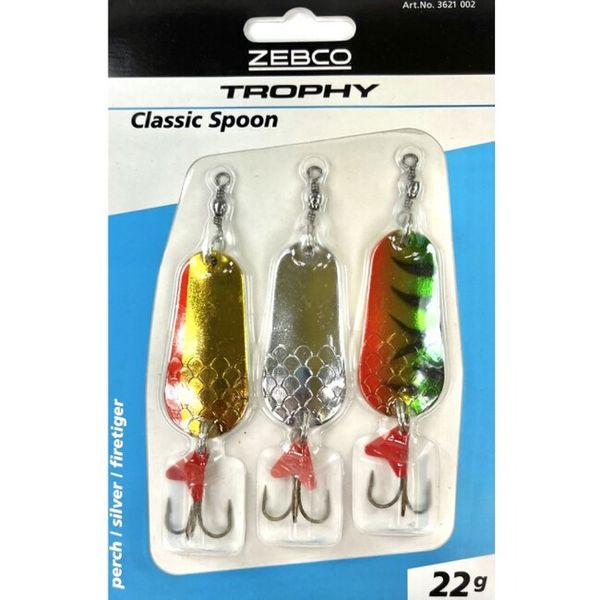 Sada Zebco Trophy Classic Spoon 22g 3ks (perch,silver,firetiger)