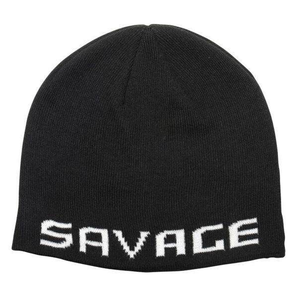 Savage Gear Čiapka Logo Beanie One Size Black White