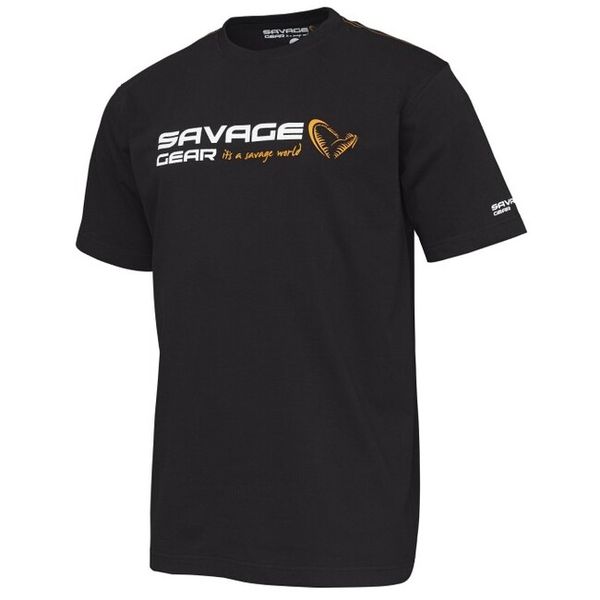 Savage Gear Tričko Signature Logo T Shirt Black Ink veľ.M