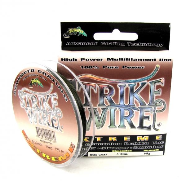 Šnúra Strike Pro Wire zelená 0,19mm/135m/14kg