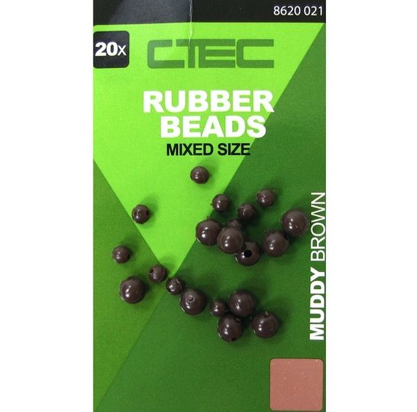 Spro C-TEC Rubber Beads Brown (3,8mm+5,8mm) 20ks