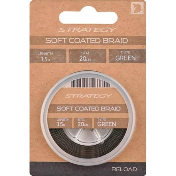 Spro Stategy Reload Soft Coated Braid Green 20 lb, 9 kg, 15 m
