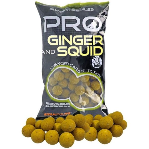 StarBaits boilies Probiotic Ginger Squid 20mm 1kg